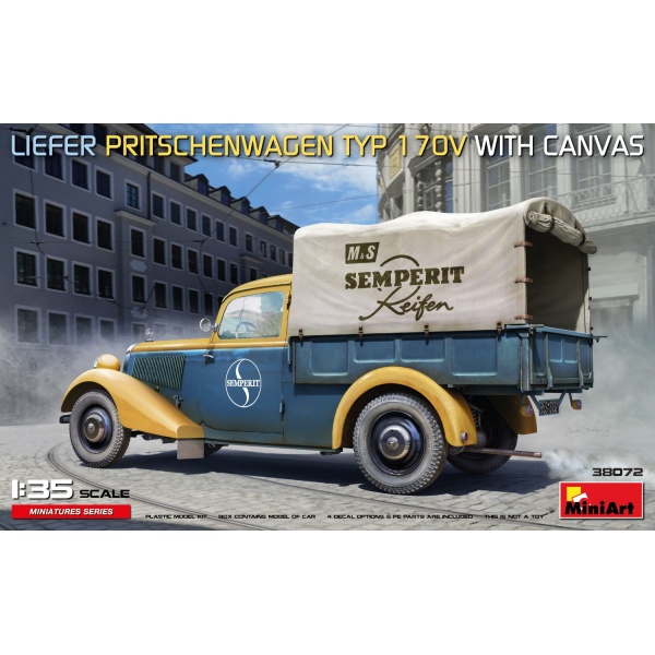 MiniArt 1:35 Liefer Pritschenwagen Typ 170V whit Canvas     MA38072