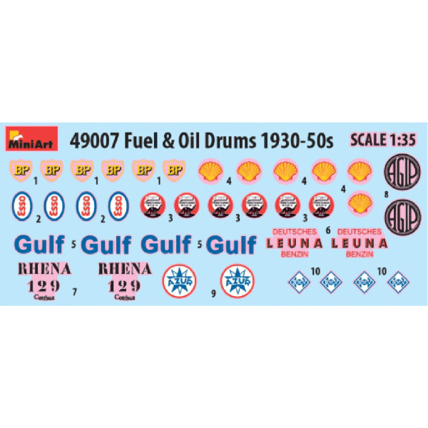 MiniArt 1:48 Fuel & Oil Drums 1930-50s MA49007 - Afbeelding 4