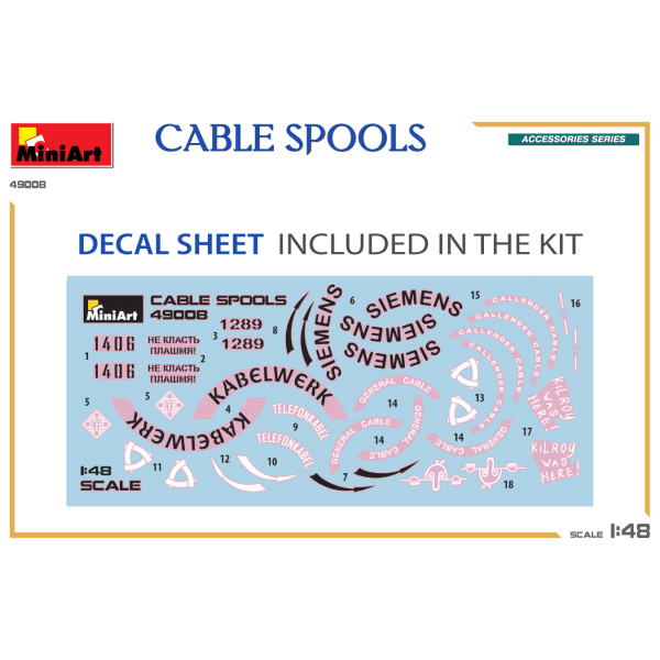 MiniArt 1:48 Cable Spools     MA49008 - Afbeelding 4