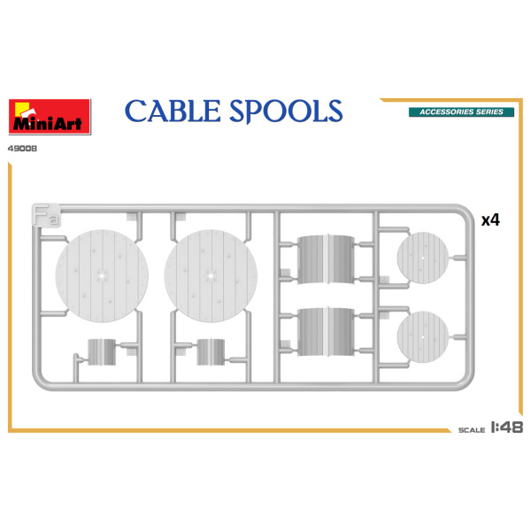 MiniArt 1:48 Cable Spools     MA49008 - Afbeelding 3