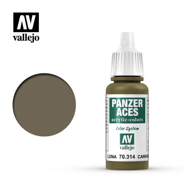 Vallejo Panzer Aces Acrylic Colors #314 Canvas  #70.314