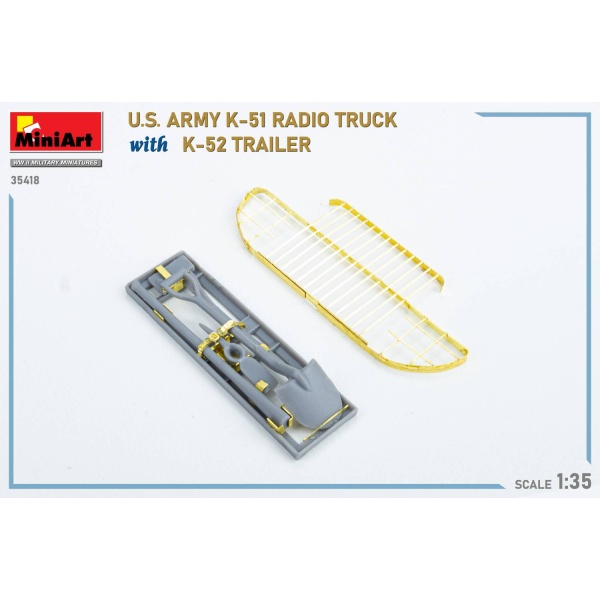 MiniArt 1:35 U.S. Army K-51 Radio Truck whit K-52 Trailer  Interior Kit     MA35418 - Afbeelding 3