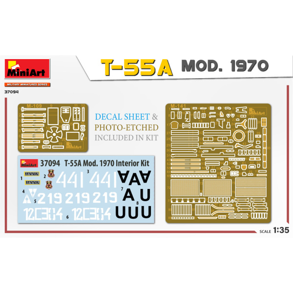 MiniArt n1:35 T-55A Mod. 1970   Interior Kit     MA37094 - Afbeelding 2