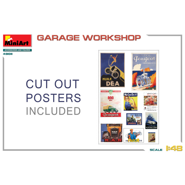 MiniArt 1:48 Garage Workshop  #49011 - Afbeelding 7