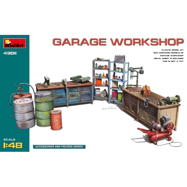 MiniArt 1:48 Garage Workshop  #49011