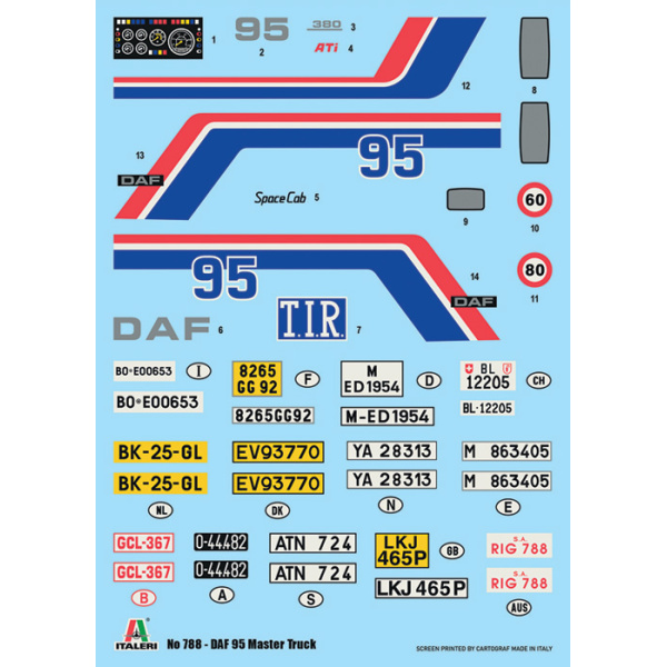 Italeri 1:24 DAF 95 Master Truck     IT788 - Afbeelding 11