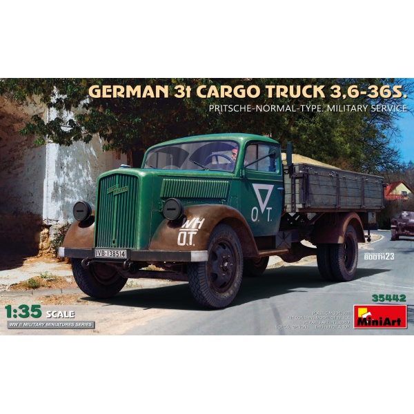 MiniArt 1:35 German 3t Cargo Truck 3,6-36S. Military Service     MA35442