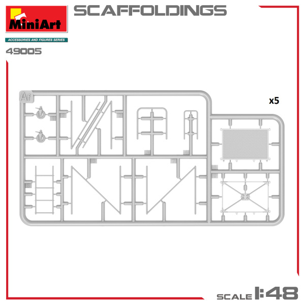 MiniArt 1:48 Scaffoldings     MA49005 - Afbeelding 2