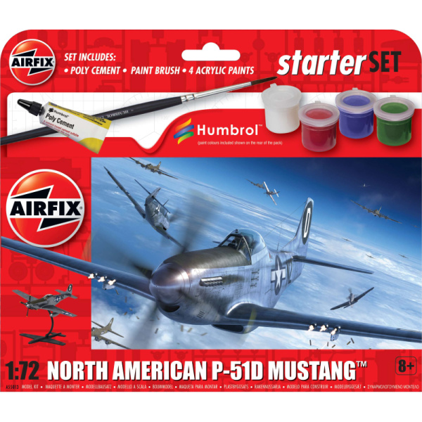 Airfix 1:72 Starterset  North American P-51D Mustang     AF55013