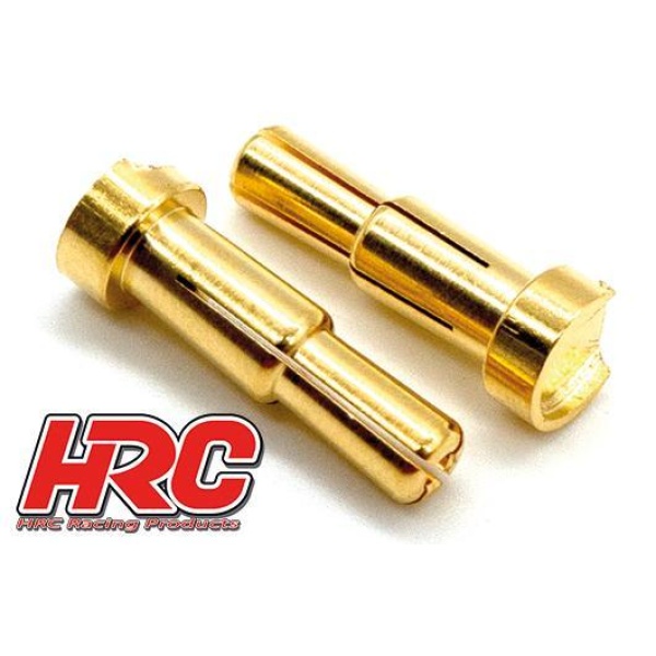 HRC Racing Products Gold Plug 4.0mm & 5.0mm- Male (2)  #HRC9014A