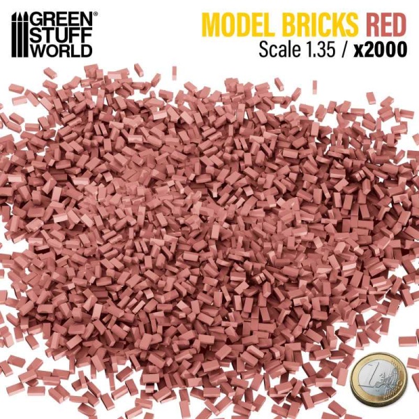 Green Stuff Miniature Bricks Red  2000pcs  1:35      GSW9207