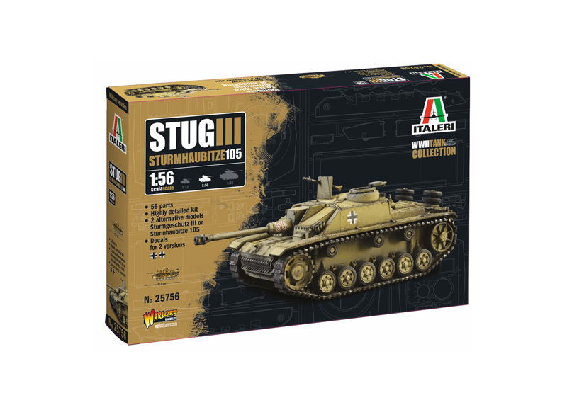 italeri 1:56 Stug III Sturmhaubitze 105 IT25756