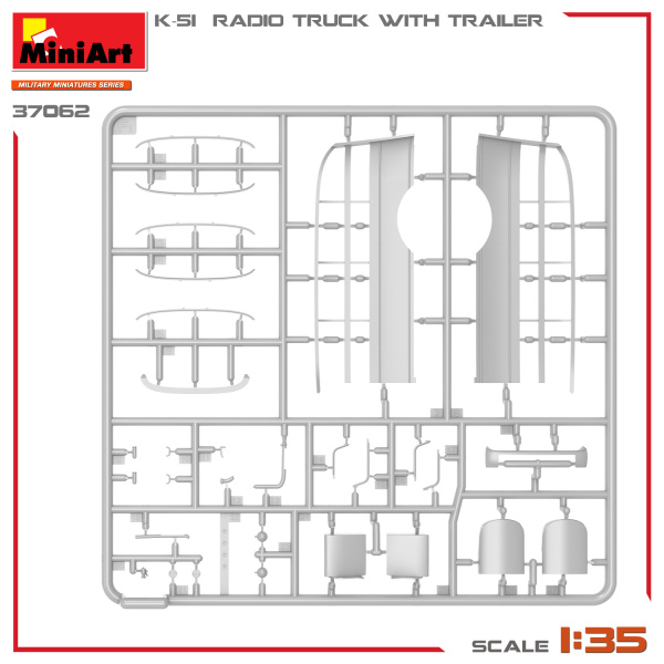 MiniArt 1:35 K-51 Radio Truck whit Trailer     MA37062 - Afbeelding 4