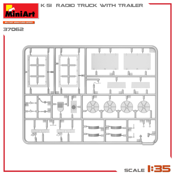 MiniArt 1:35 K-51 Radio Truck whit Trailer     MA37062 - Afbeelding 3