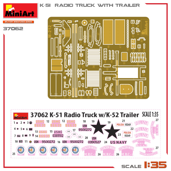 MiniArt 1:35 K-51 Radio Truck whit Trailer     MA37062 - Afbeelding 2