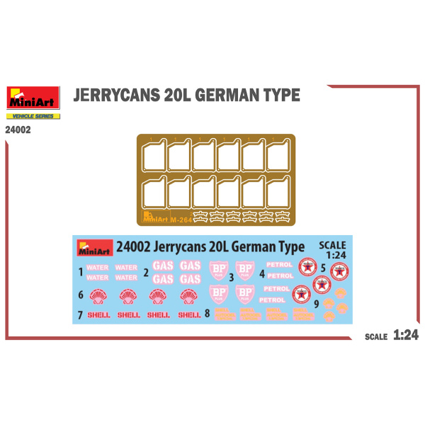 MiniArt 1:24 Jerrycans 20L German Type     MA24001 - Afbeelding 3