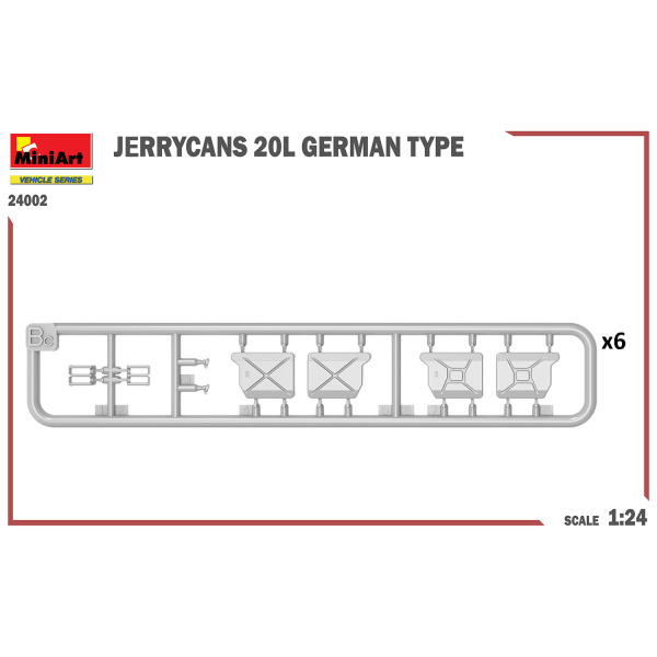 MiniArt 1:24 Jerrycans 20L German Type     MA24001 - Afbeelding 2