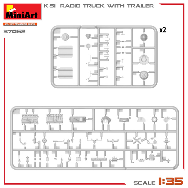 MiniArt 1:35 K-51 Radio Truck whit Trailer     MA37062 - Afbeelding 12