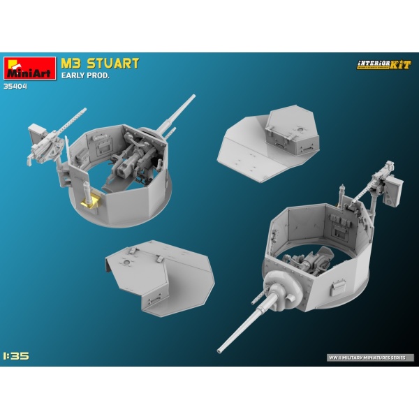 MiniArt 1:35 M3 Stuart Early Prod.  Interior Kit     MA35404 - Afbeelding 3