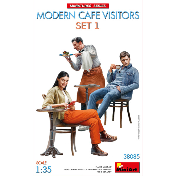 MiniArt 1:35 Modern Cafe Visitors  Set 1     MA38085