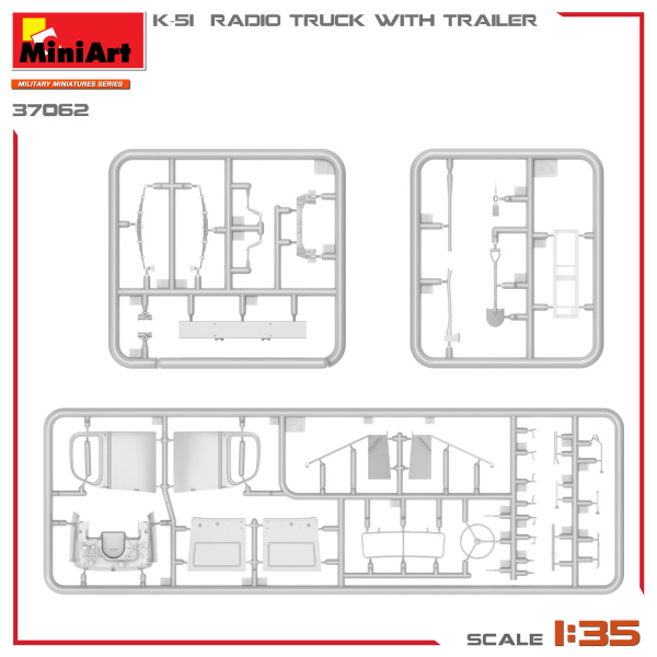 MiniArt 1:35 K-51 Radio Truck whit Trailer     MA37062 - Afbeelding 11