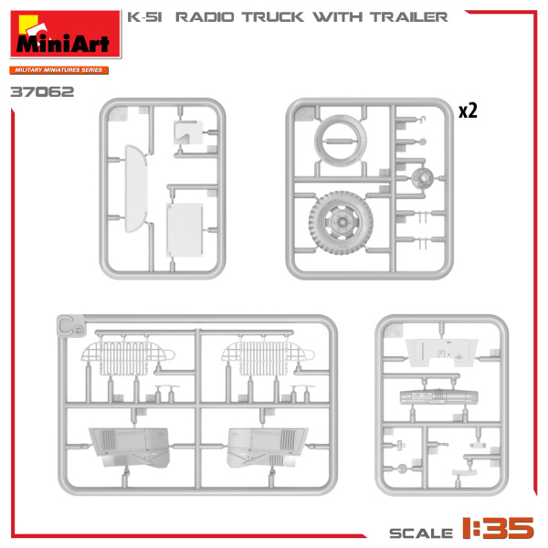 MiniArt 1:35 K-51 Radio Truck whit Trailer     MA37062 - Afbeelding 10