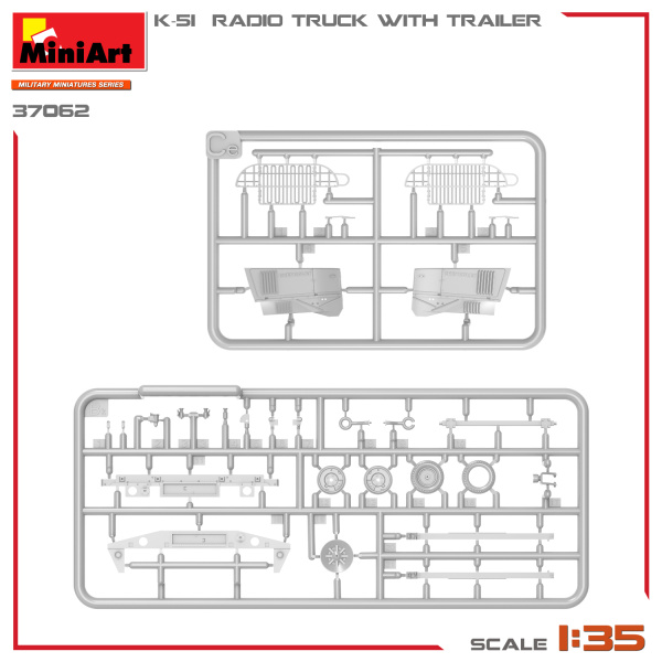 MiniArt 1:35 K-51 Radio Truck whit Trailer     MA37062 - Afbeelding 9