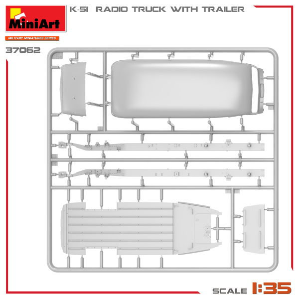 MiniArt 1:35 K-51 Radio Truck whit Trailer     MA37062 - Afbeelding 6