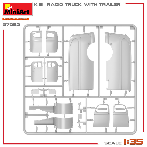 MiniArt 1:35 K-51 Radio Truck whit Trailer     MA37062 - Afbeelding 5