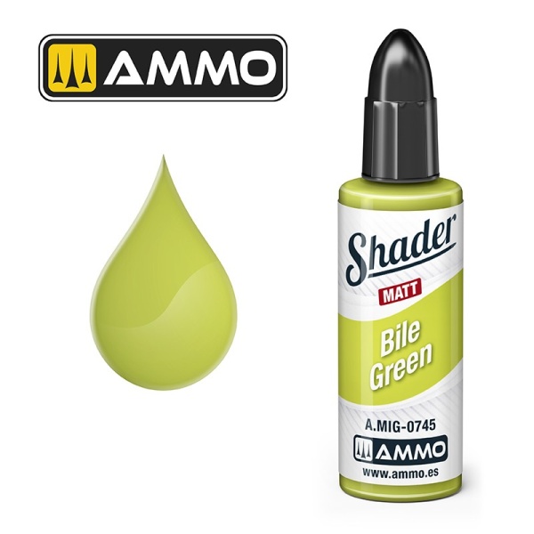 Ammo Mig Matt Shader Bile Green  10ml     MIG-0745