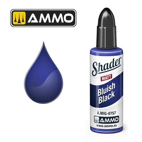 Ammo Mig Matt Shader Bluish Black  10ml  #MIG0757