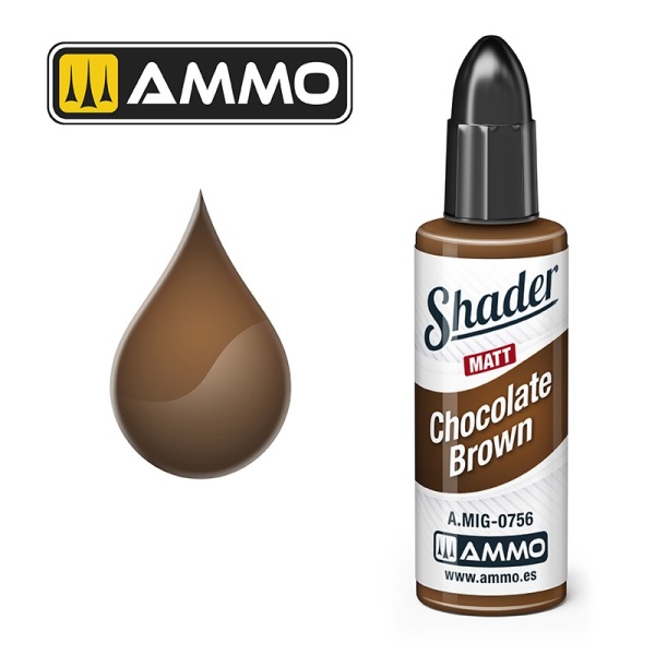 Ammo Mig Matt Shader Chocolade Brown  10ml  #MIG0756