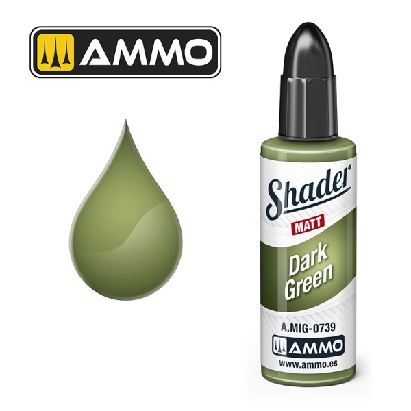 Ammo Mig Matt Shader Dark Green  10ml  #MIG0739