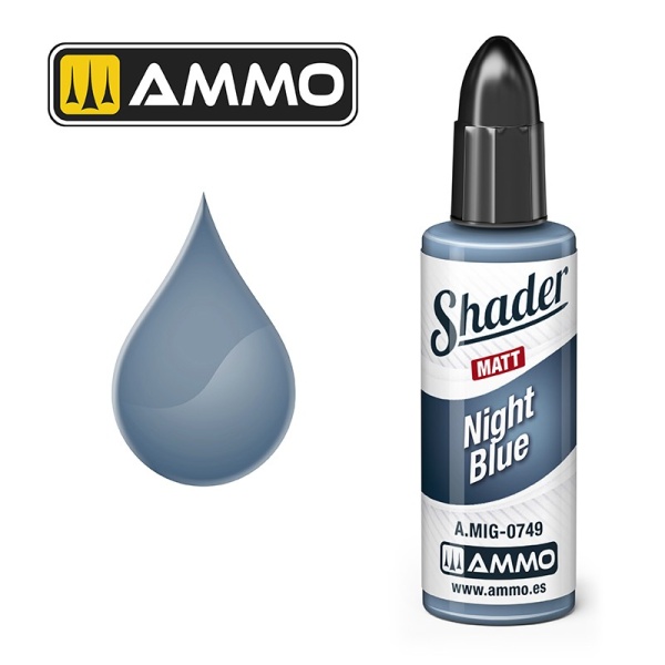 Ammo Mig Matt Shader Night Blue  10ml     MIG-0749