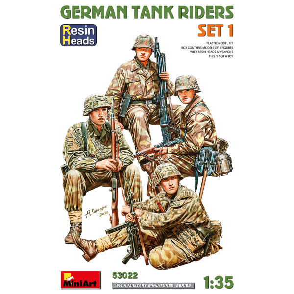 MiniArt 1:35 German Tank Riders Set 1  Resin Heads    MA53022