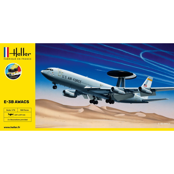 Heller 1:72 Starter Kit E-3B Awacs     H56308