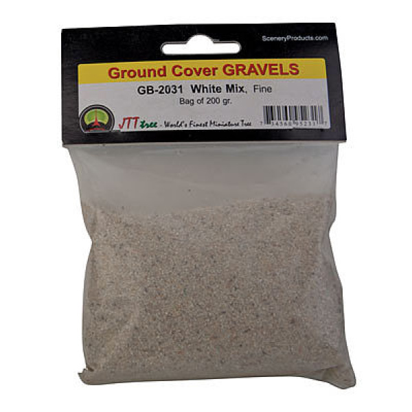 JTT Tree Ground Cover Gravels White Mix 200gr     JTT95231