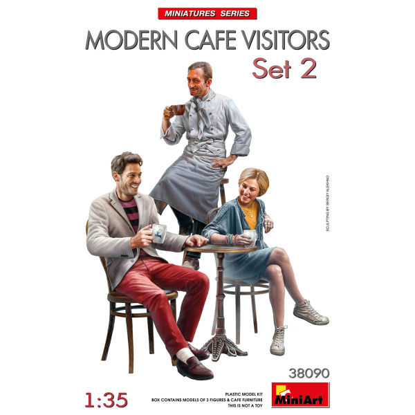 MiniArt 1:35 Modern Cafe Visitors  Set 2     MA38090