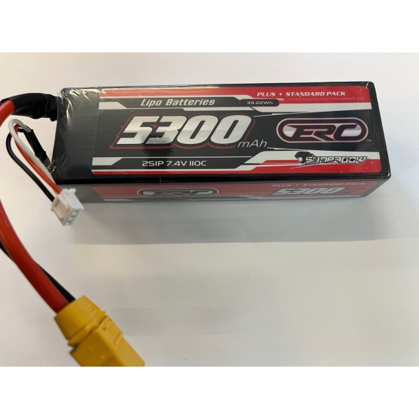 Sunpadow Plus ERC Lipo Battery 2S1P 7.4V 110C  XT90     ERC5300