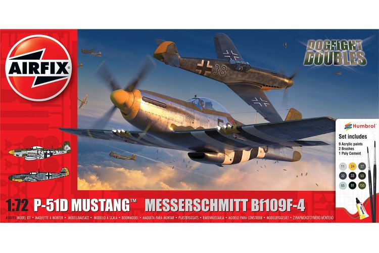 Airfix 1:72 P-51D Mustang vs Messerschmitt Bf109F-4 AF50193