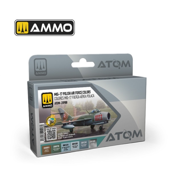 Ammo ATOM Acrylic Color Set MiG-17 Polish Air Force  6x20ml     MIG20908