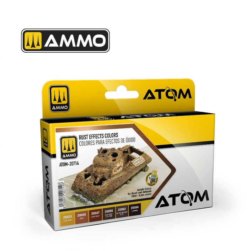 Ammo Mig ATOM Rust Effects Color Set 6x20ml MIG20714