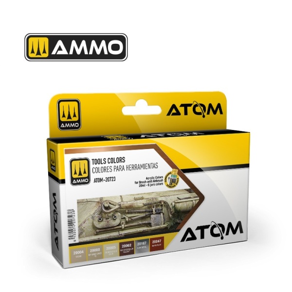 Ammo Mig ATOM Tools Colors SET  6x20ml     MIG20723