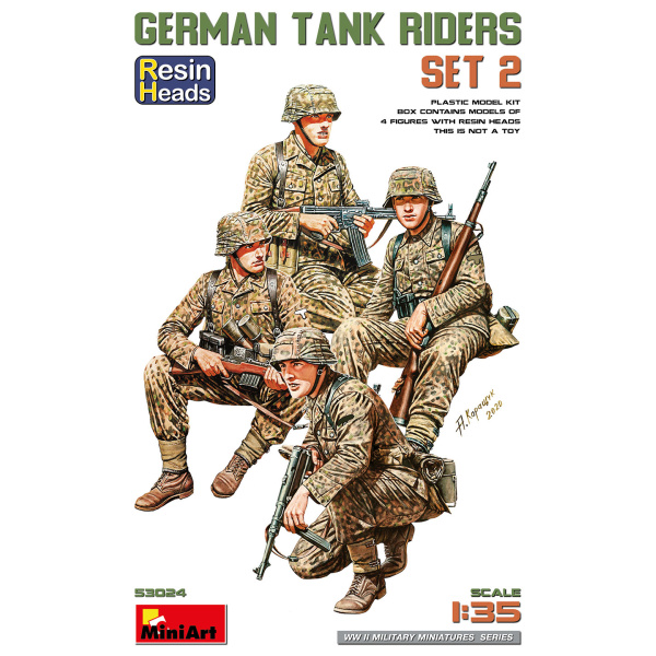 MiniArt 1:35 German Tank Riders Set 2  Resin Heads  #MA53024