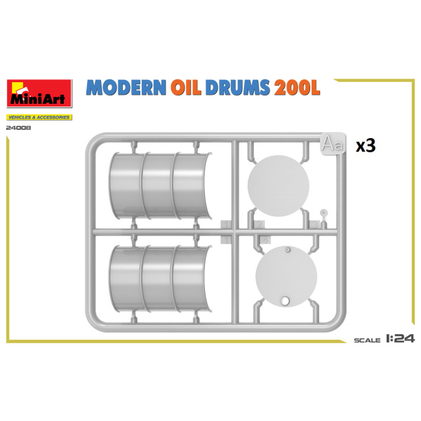 MiniArt 1:24 Modern Oil Drums 200L  MA24008 - Afbeelding 3