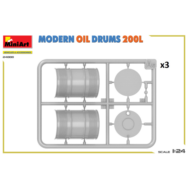 MiniArt 1:24 Modern Oil Drums 200L  MA24008 - Afbeelding 2