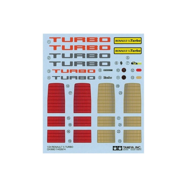 Tamiya 1:24 Renault 5 Turbo  TAM24368 - Afbeelding 8