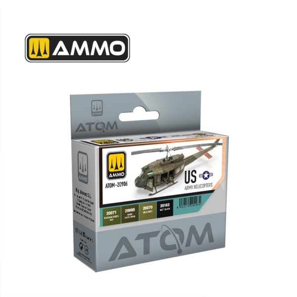 Ammo Mig ATOM US Army Helicopter Colors Set  ( 4x20ml )   MIG20906