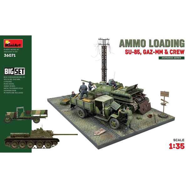 MiniArt 1:35 AMMO LOADING SU-85,GAZ-MM & Crew  Big Set   MA36071