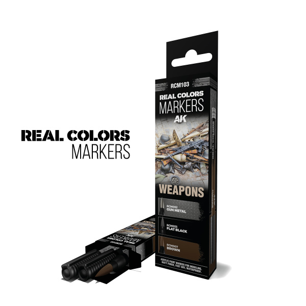 AK Real Colors Markers Set-Weapons  (3x )   RCM103